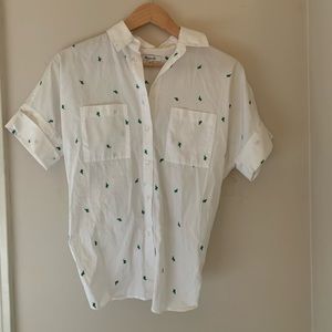 Madewell embroidered button down shirt